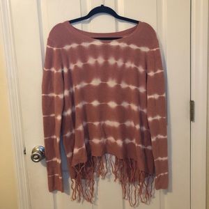 Knox Rose | Tie Dye Striped Open Back Sweater